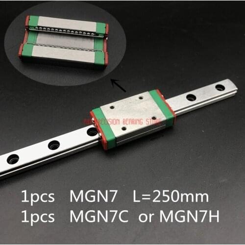 2019 Linear Rail Free Shipping For 7mm Linear Guide Mgn7 L= 250mm Rail Way + Mgn7c Or Mgn7h Long Carriage For Cnc X Y Z Axis