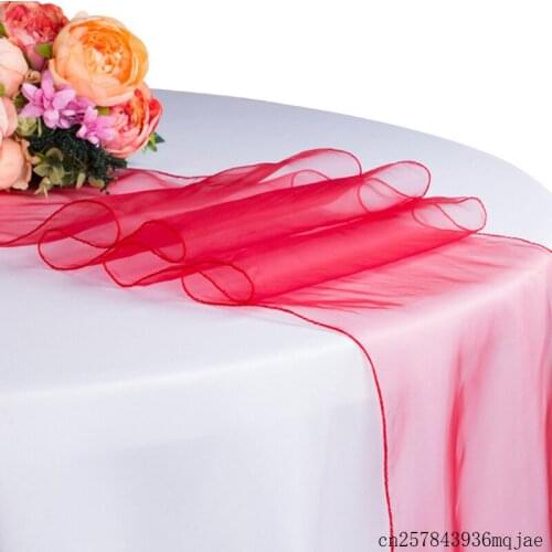 50pcs/lot 30 x 275cm Table Runners Table Decoration for Wedding Party Hotel Event Supplies