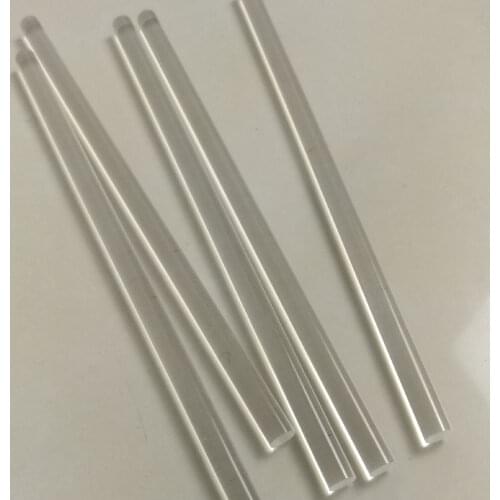 6mm*150mm High Purity Silica Quartz Rod For Smelting,Casting ,Scientific research