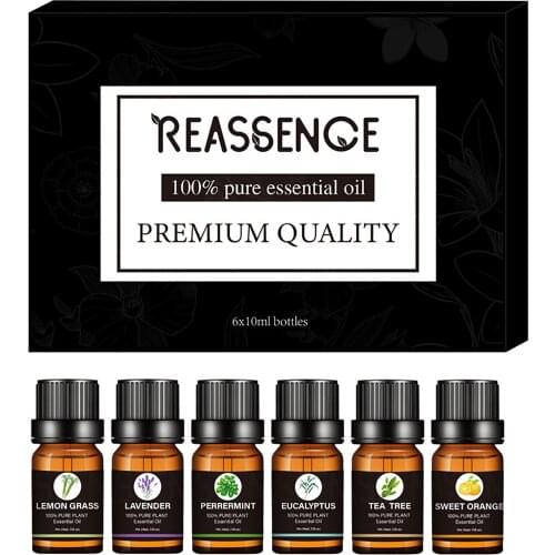 6pcs Aromatherapy Diffusers Essential Oils Set Organic Body Massage Relieve Stress Oil Lagunamoon Pure Essential Oil