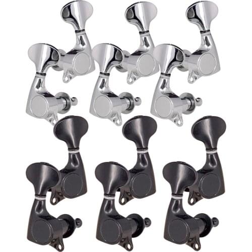 6 Pieces 3R 3L Tuning Pegs Tuners for Wood/Acoustic Guitar Replacement Parts