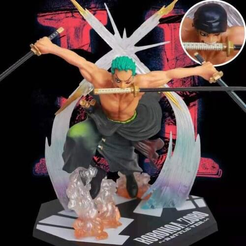 Anime One Piece Roronoa Zoro Three-knife Phantom Ghost Cut Ver. Pvc Action Figure Collectible Model Doll Gift Toys For Children