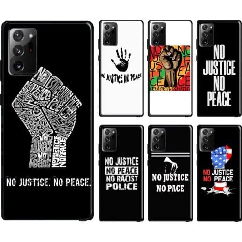 No Justice No Peace Case For Samsung Galaxy S20 FE S21 Ultra Note 20 S10e Note 10 S8 S9 S10 Plus Phone Cover