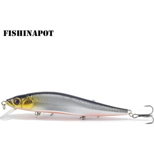 FISHINAPOT Brand 1 pcs Floating Fishing Minnow Lure 14cm 23g with Three 2# Hooks Hard Bait Crankbait 3D Eyes Pesca Wobbler