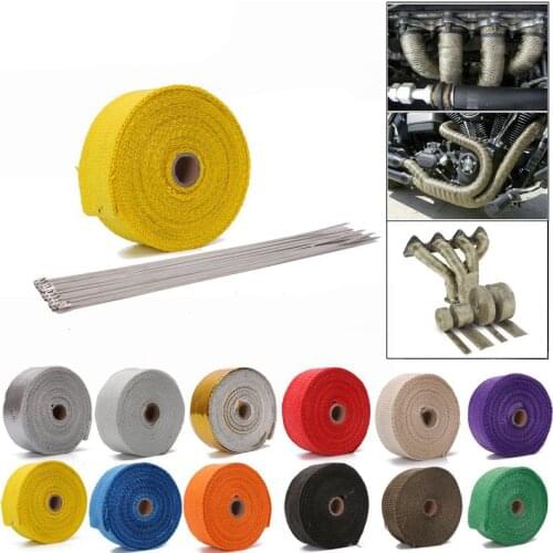 Exhaust Pipe Insulation Cloth High Temperature Resistant Banana Cloth Anti-corrosion Exhaust Pipe Insulation Cotton 10mx5cmx2mm