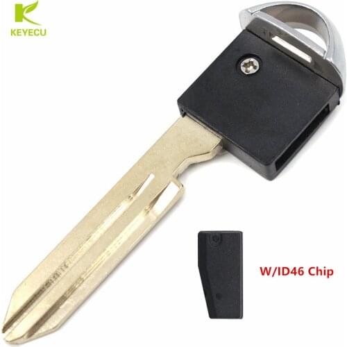 KEYECU New Prox Smart Key Remote Emergency Blade With ID46 Transponder Chip for Nissan Altima Cube Maxima Pathfinder Rogue