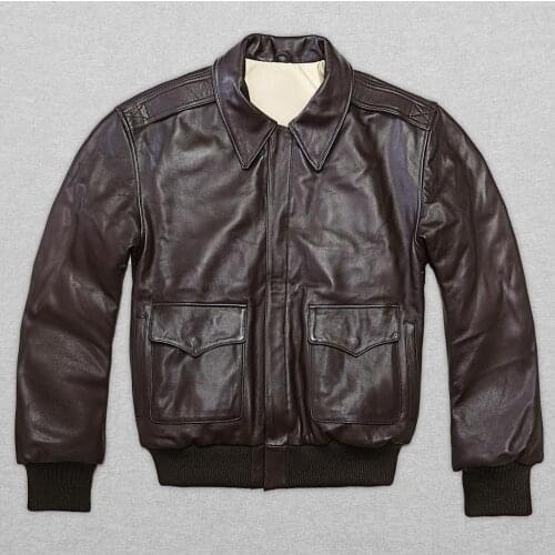 2017 New Mens Genuine Goat skin Leather Jacket Fat loose big yards S-XXL Casual Russia Winter Coats Free Shipping