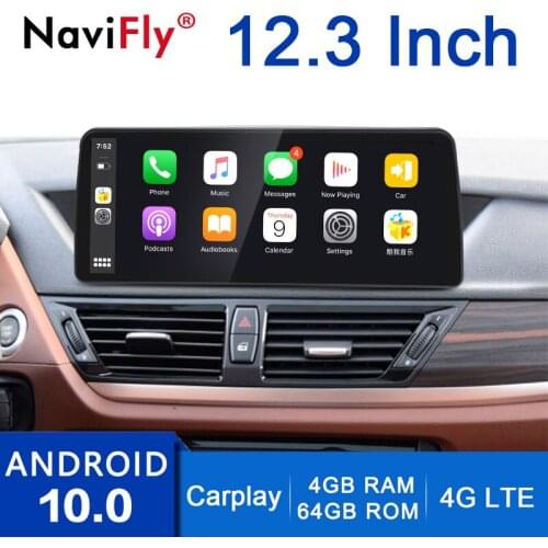 NaviFly Qualcomm Android 10.0 Car Multimedia Player for BMW X1 E84 2009-2015 GPS Navigation 1920*720 Carplay DSP Blue anti-glare