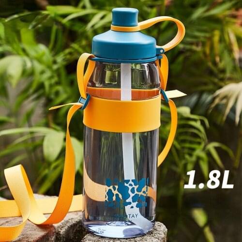 1800ml-1400ml Outdoor Fitness Sports Bottle Kettle Large Capacity Portable Climbing Bicycle Water Bottles BPA Free Gym Space Cup