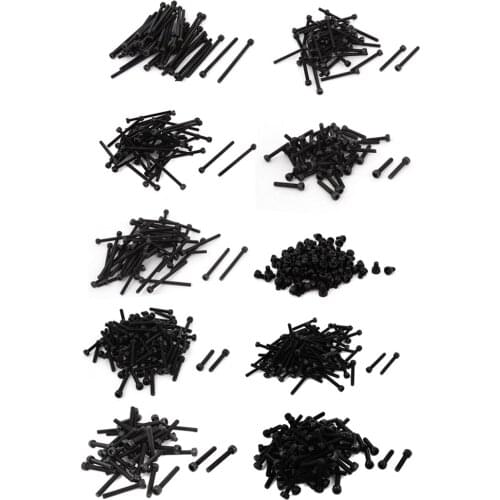 M3 x 30mm Alloy Steel Hex Bolt Socket Head Cap Screws Black 50 Pcs