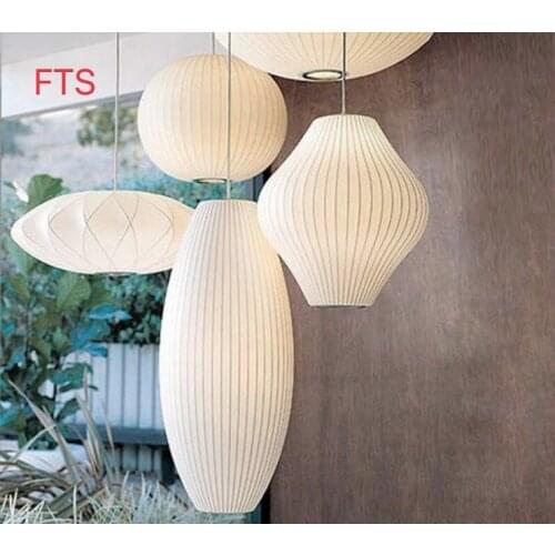 Japanese dining room lamp, bedroom bedside zen tatami hotel staircase lantern, Chinese silk cloth chandeliers