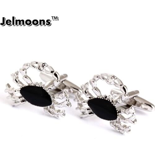 Funny back-silver crab modeling cufflinks unique pliers for birthday gift