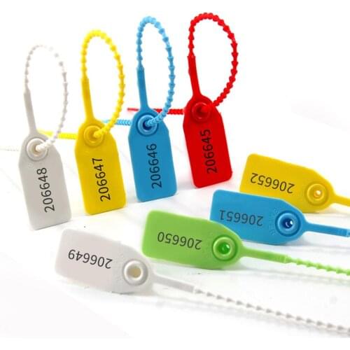 50pcs Security Plastic Seals Tamper Evident Organizer Zip-Ties Numbered Ties 250mm Signage Tags for Fire Extinguisher