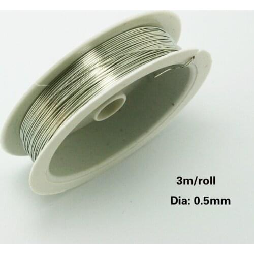 0.5MM Copper Wire 60m/lot Silver Beading Wire For Cuff Bangle Bracelet DH-FXA005-70