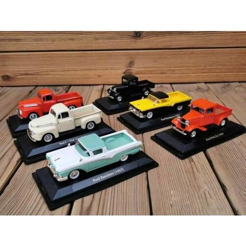 1/43 For Ford Pick Up 1934 Red; F-1 1948 Red/Black;Ranchero 1957 Yellow Diecast Model Car Model