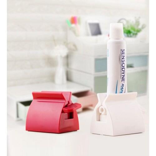 1PC Rolling Tube Toothpaste Squeezer Dispenser Toothpaste Seat Holder Stand Roller Bathroom Set Accessories