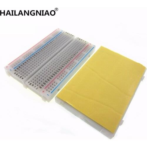 1pcs DIY 400 Points Solderless Bread Board Breadboard 400 PCB Test Board for ATMEGA PIC UNO