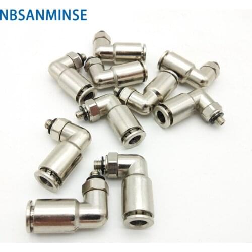 10Pcs/lot MPL M5 1/8 1/4 3/8 1/2 All Metal Pneumatic Fitting Male Elbow Fitting Brass Fitting Air Fitting Connector NBSANMINSE