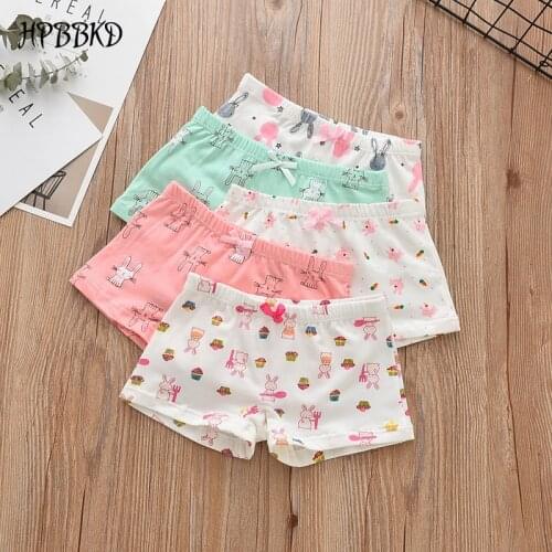 5Pcs/lot Girls Cotton Boxer Briefs Children Panties Girls Boxer Shorts Childrens Panties Kids Underwear For 2-12 Years GU198