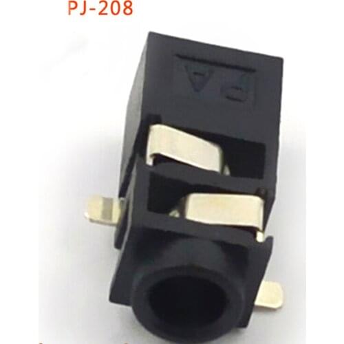 5pcs Jack 2.5mm Headphone Connector Plug Three Feet Patch PJ-208 Audio Socket Headset Connector Copper Material