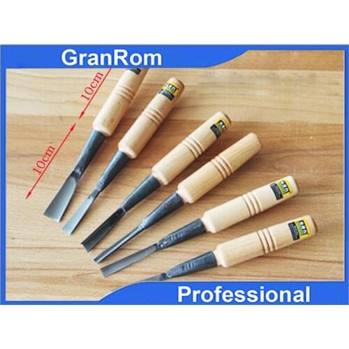 6pcs/set Carved Chisel Sharp Steel Carving Knife for Hardwood Root Carving Handheld Carver Packed by Cloth Bag Woodworking Tool