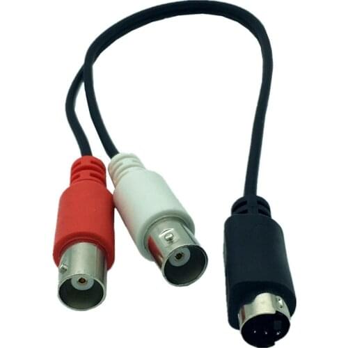 S-Video Y Adapter 4Pin S-VHS Male to 2BNC Female Connectors 4PIN to 2xRCA 0.25m 150cm 5ft