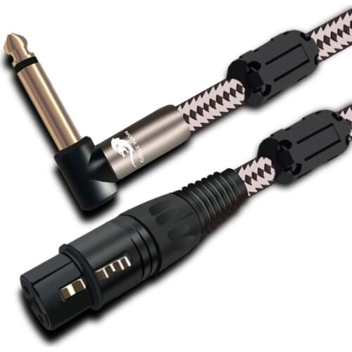 Audio Cable Male Angle 6.5mm to XLR Female 3 Pin Stereo for Amplifier Mixing Console Speaker Microphone 6.35mm to XLR 1m 2m 3m