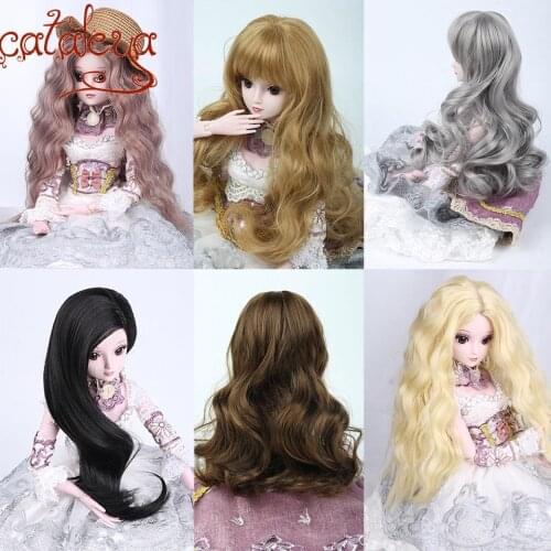 Cataleya BJD SD Doll Hair Can DIY Hair Long straight Hair The End Is Slightly Curled 1/3 1/4 Doll Accessories Wig Free Shipping