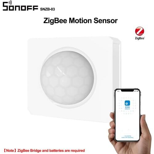 SONOFF SNZB-03 Zigbee Smart ZigBee Motion Sensor Detector Sensor Smart Home Security Work With ZBBridge by eWeLink APP