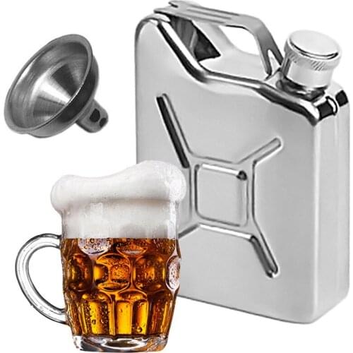 5 oz Hip Flask Portable Whisky Wine Pot Creative Stainless Steel Flagon for Whiskey Liquor with Funnel Personalized Men Gift