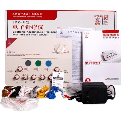 Hwato SDZ-II Nerve and Muscle Stimulator EMS TENS Electro Acupuncture Treatment Instrument 3 Waveform 6 outputs 110V 220V