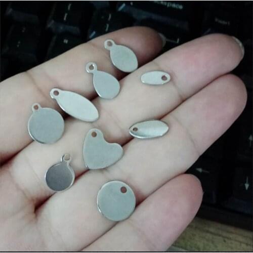 Customized logo engraved jewelry tag charm cheap wholesale