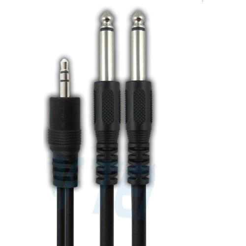 3.5 mm to dual 6.5 second audio line Mixer cables Audio video signal cable Mixer cables for iPod Computer Microphone Multimedia