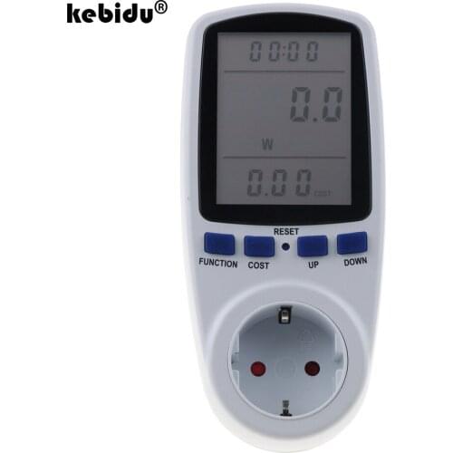 Kebidu EU/US Analyzer Electronic Plugs Digital Voltage Wattmeter Power Analyzer Electronic Power Meter Energy Automatic Kwh