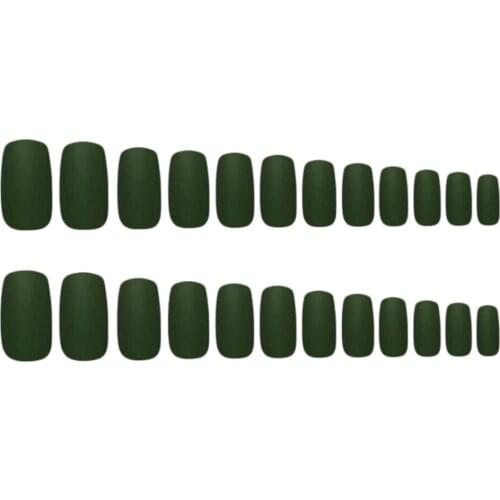 Lots 24 DIY Square French False Ballerina Design Fake Art Tips for Daily Cosplay