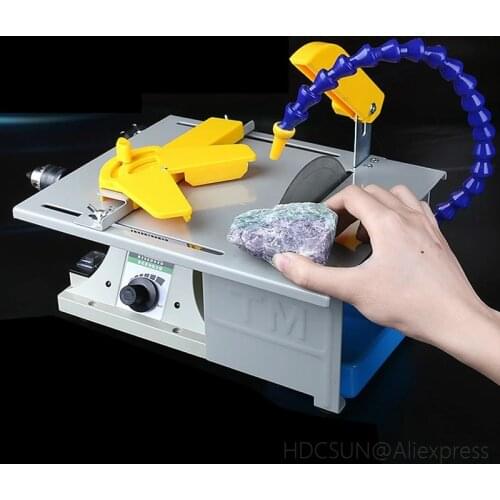 Mini 850W Multifunction Table Saw Stone Polisher Jade Engraving Machine Grinding machine Table Saws Cutting machine for free