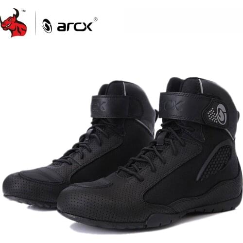 ARCX Motorcycle Boots Men Moto Riding Boots Spring Summer Breathable Motorbike Biker Motocross Touring Protective Shoes