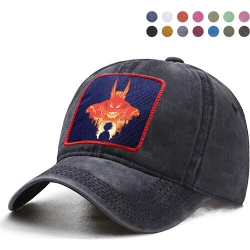 My Hero Academia Deku All Might Japanese Anime Baseball Cap Dad Trucker Snapback Bone Hat Woman Berets Ponytail Cap Gorras Hats