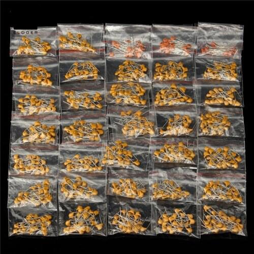 New 35 Values 8pF~2.2uF DIP Multilayer Ceramic Capacitors Assortment Kit 700Pcs Multilayer ceramic capacitor