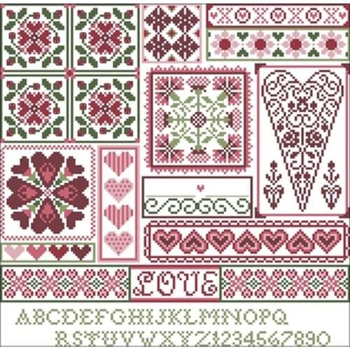 TOP Heart of elegance patterns Counted Cross Stitch 11CT 14CT 18CT DIY Cross Stitch Kits Embroidery Needlework Sets
