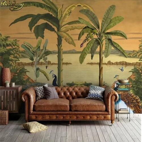 Beibehang Custom Tropical jungle peacock Mural Wallpaper Modern 3D Photo Wall paper Painting Living Room TV Sofa Bedding Room