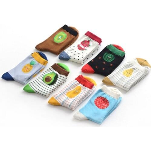 New Arrival Fruit men women socks Fashion Casual Harajuku Cute Style cotton Pineapple Pattern watermelon socks
