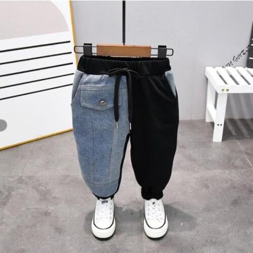 2021 New Style Fashion Pants Boys Korean-Style Casual Pants Big Boy Baby Autumn Childrens Garment Pants