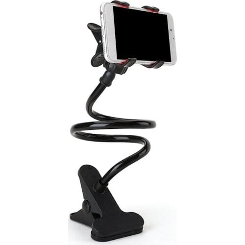 NEW Universal Phone Holder Stand 360 Clamp Flexible Hands Free Home Lazy Bed Clip Car Selfie Mount Bracket For Smartphones