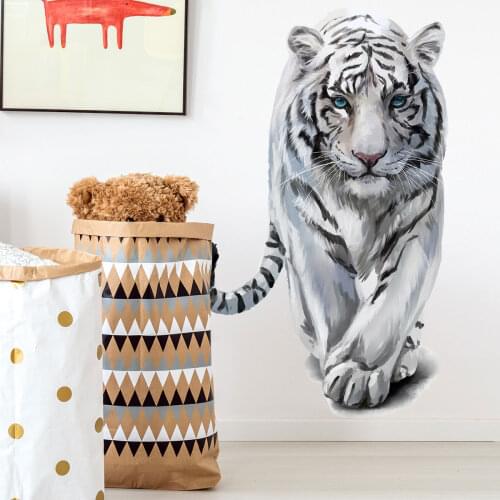 New fierce tiger decorative wall stickers creative wall stickers in childrens living room bedroom PVC wall stickers room decor
