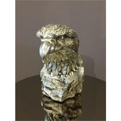 Eagle Bust Sculpture Home Office Decoration Figurine Crafts Hand Mader Desktop Decoration Gifts
