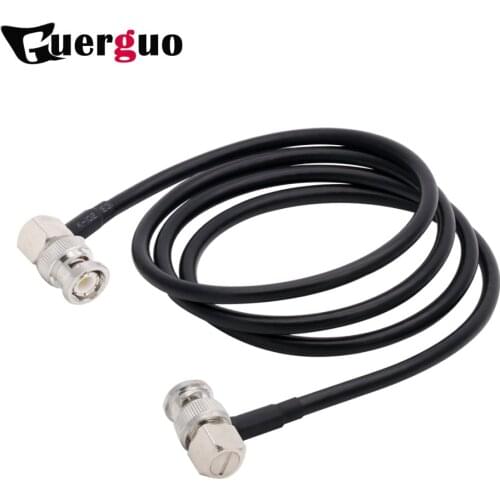 Right Angle BNC Male to Male Adapter RG174/RG58 RF Coaxial Cable 50 Ohm for Video Camera System BNC Coax Extension Pigtail Cord