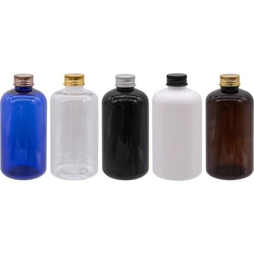 20pcs 250ml Empty white Plastic Bottle Aluminum Screw Cap Travel Lotion Container Packaging For Cosmetics Shampoo Perfume Oil