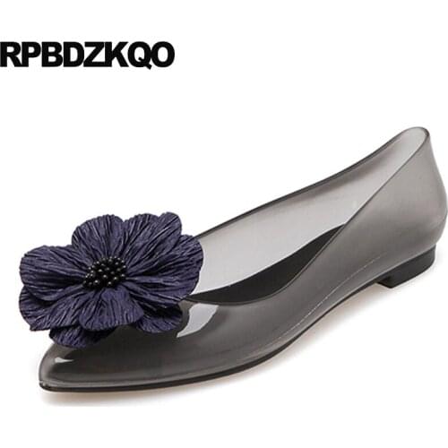 Gray Flats Pointed Toe Women Kawaii Summer Cheap Ladies Size 41 Factory Direct Shoes China Slip On Chinese Flower Fashion
