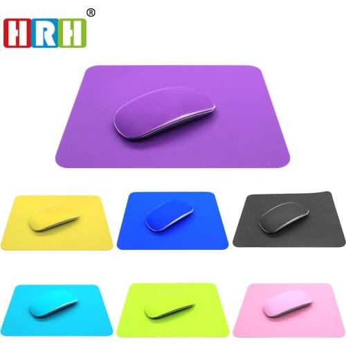 HRH 2in1 Candy Silicone Mouse Skin Mouse Cover Pad Desk Mat to Mouse Gamer For Apple Macbook Optical Laser Mouse Protector film